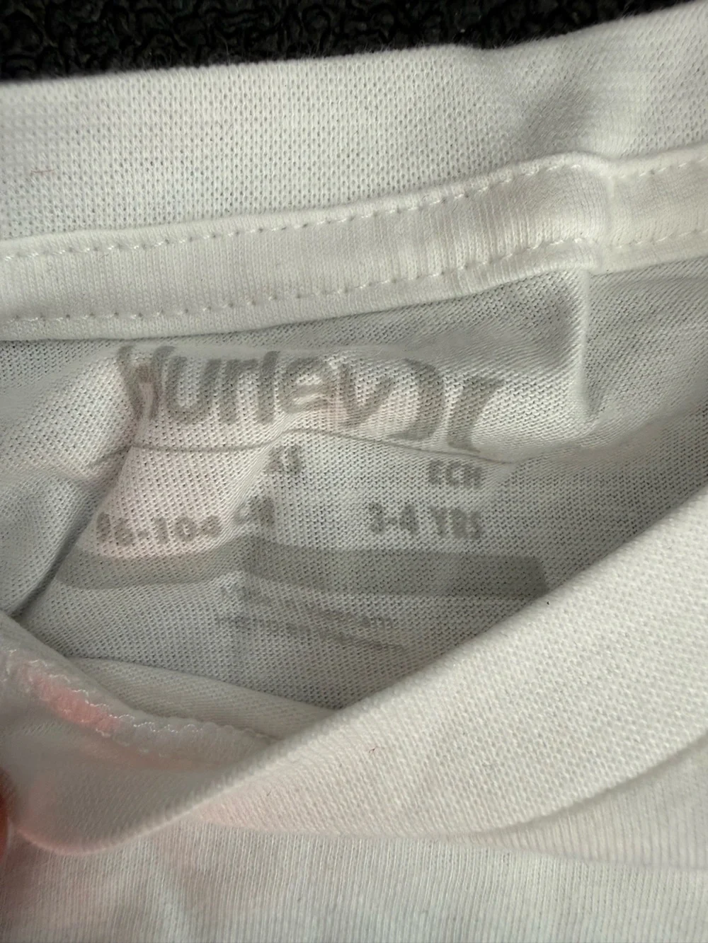 Hurley White T-Shirt with Teal and Blue Logo